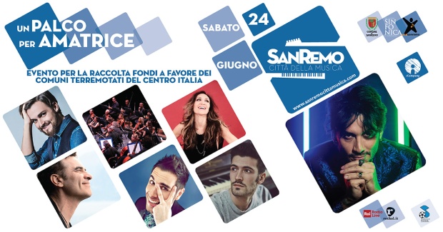 Sanremo - un palco per Amatrice